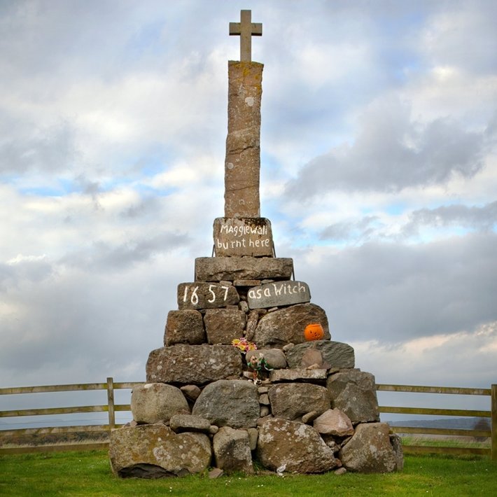 Old Scottish Witches Stone Monument from the 17th Century (Photo by Claire Fraser Photography, Shutterstock.com)